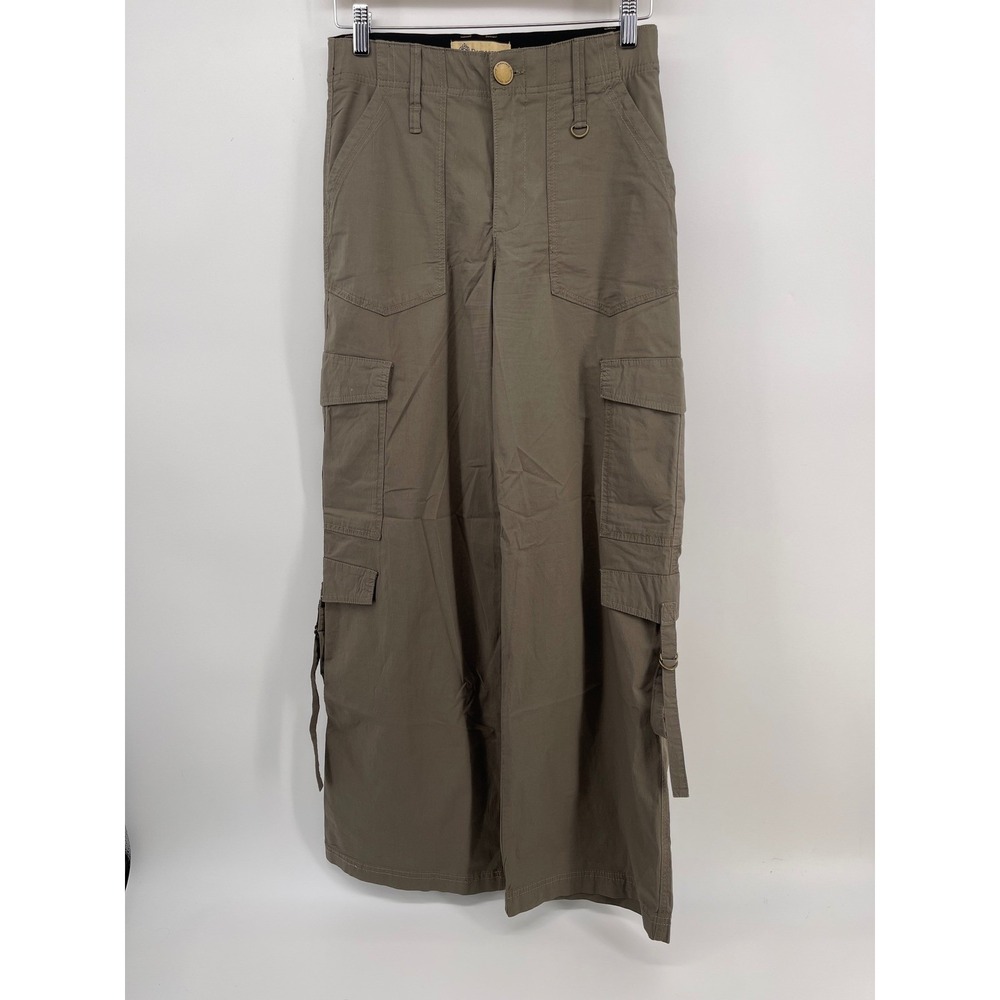Democracy Ab Technology Wide Leg Cargo Pants Olive Green BN2682JBEX Womens 4